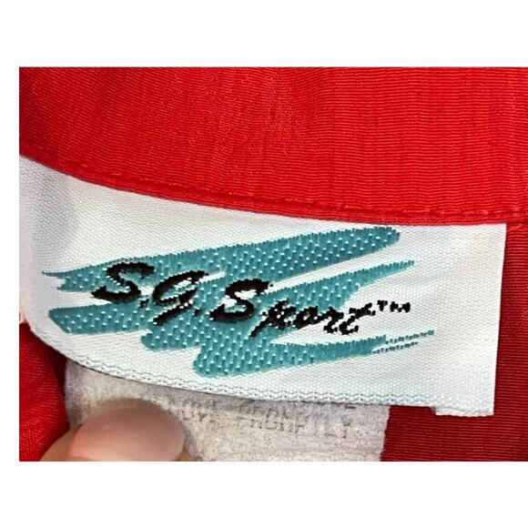 Vtg S.G. Sport Susan Graver Size Large Red Orange Long Sleeve Button Front Shirt - Picture 4 of 5
